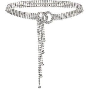 Crystal Belts for Women Rhinestone Waistband Belt for Dress Sparkle